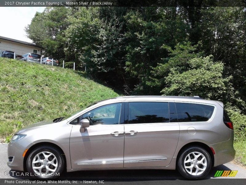 Molten Silver / Black/Alloy 2017 Chrysler Pacifica Touring L
