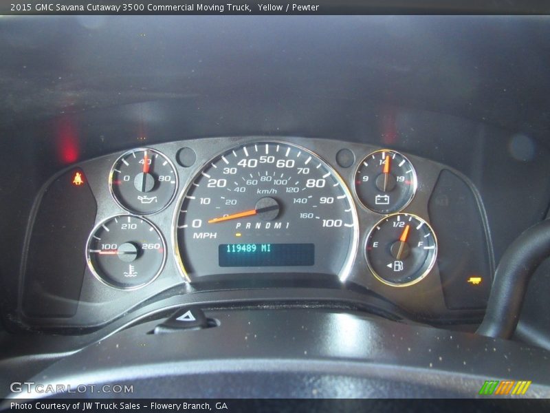  2015 Savana Cutaway 3500 Commercial Moving Truck 3500 Commercial Moving Truck Gauges