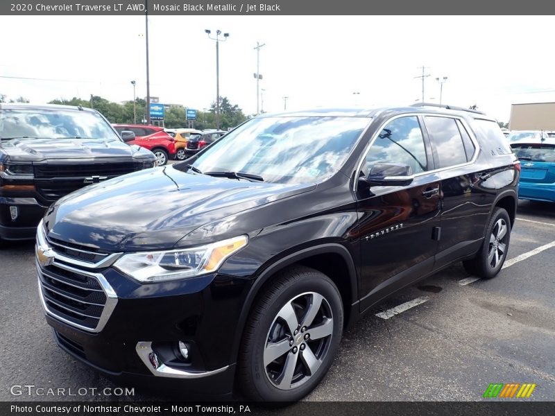 Mosaic Black Metallic / Jet Black 2020 Chevrolet Traverse LT AWD