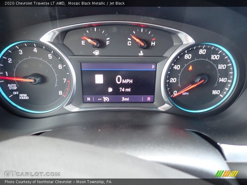 Mosaic Black Metallic / Jet Black 2020 Chevrolet Traverse LT AWD