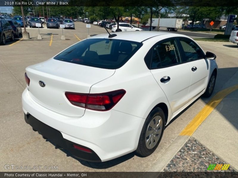 Clear White / Black 2018 Kia Rio LX