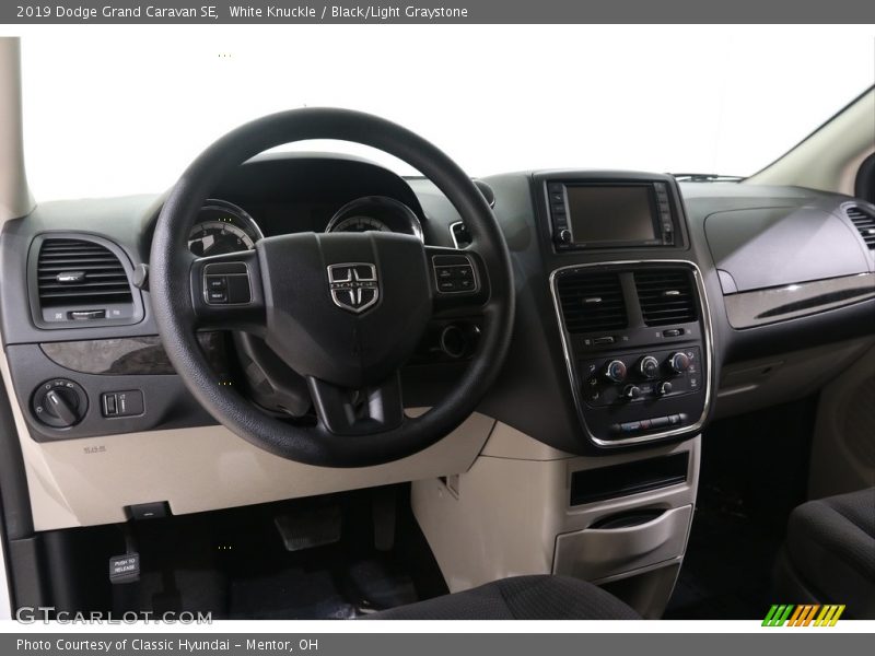 White Knuckle / Black/Light Graystone 2019 Dodge Grand Caravan SE