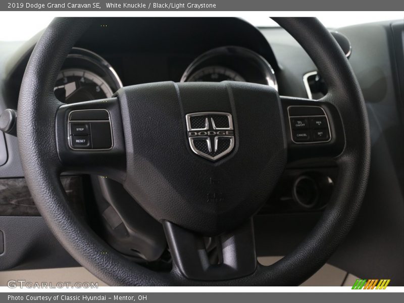 White Knuckle / Black/Light Graystone 2019 Dodge Grand Caravan SE
