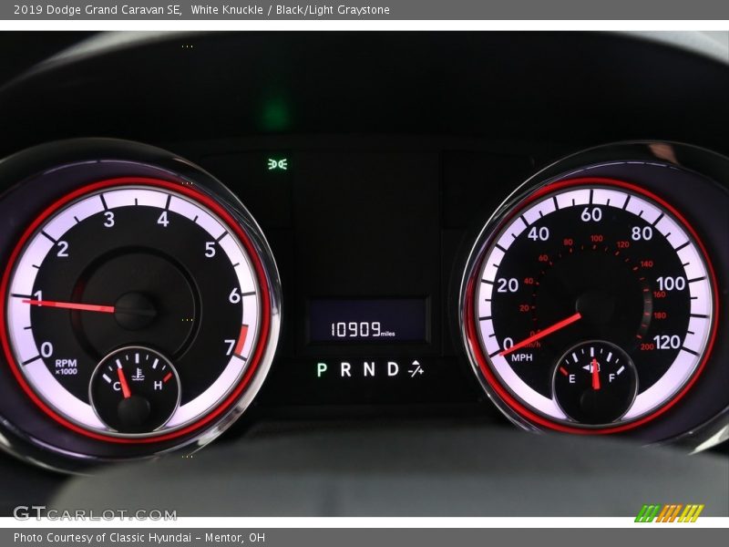 White Knuckle / Black/Light Graystone 2019 Dodge Grand Caravan SE