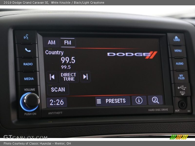 White Knuckle / Black/Light Graystone 2019 Dodge Grand Caravan SE