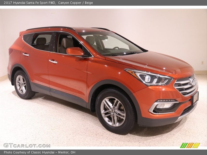Canyon Copper / Beige 2017 Hyundai Santa Fe Sport FWD