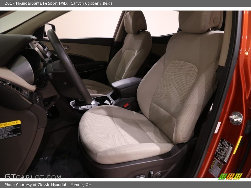 Canyon Copper / Beige 2017 Hyundai Santa Fe Sport FWD
