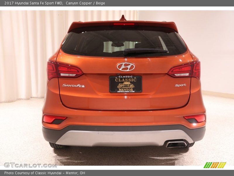 Canyon Copper / Beige 2017 Hyundai Santa Fe Sport FWD