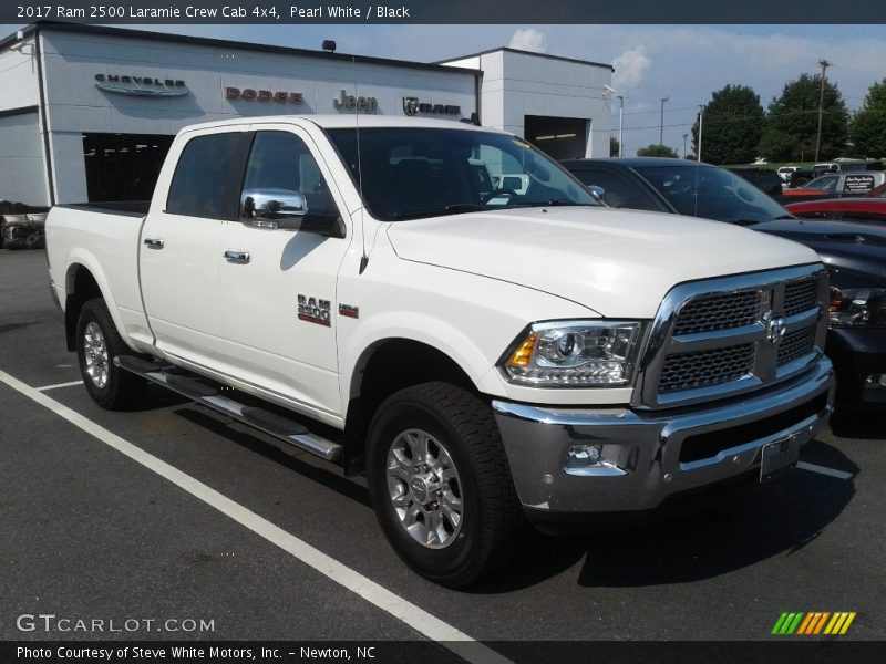 Pearl White / Black 2017 Ram 2500 Laramie Crew Cab 4x4