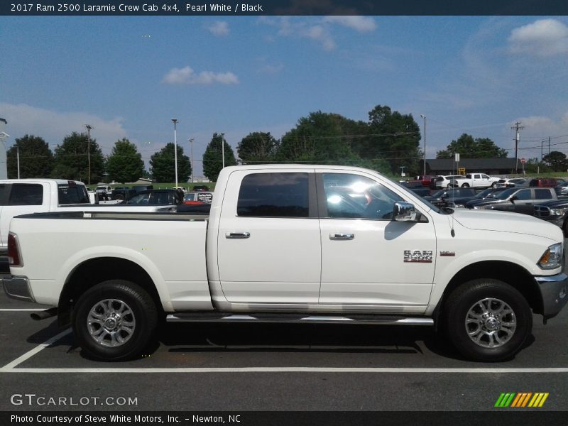 Pearl White / Black 2017 Ram 2500 Laramie Crew Cab 4x4