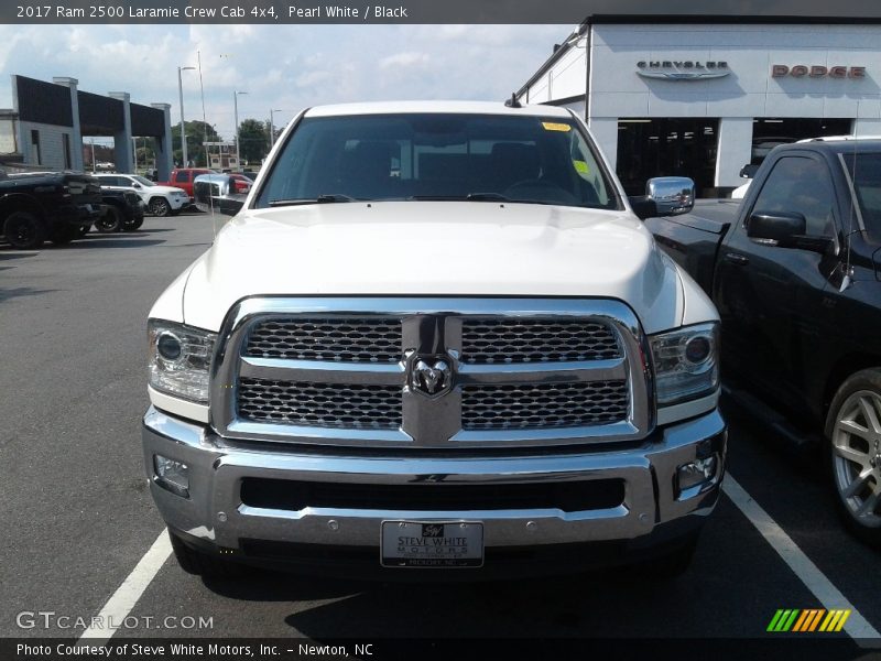 Pearl White / Black 2017 Ram 2500 Laramie Crew Cab 4x4