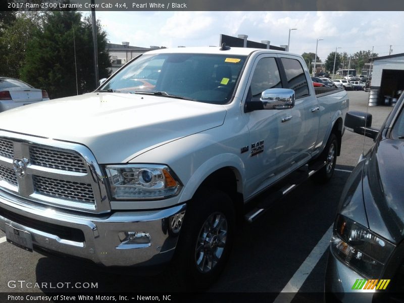 Pearl White / Black 2017 Ram 2500 Laramie Crew Cab 4x4
