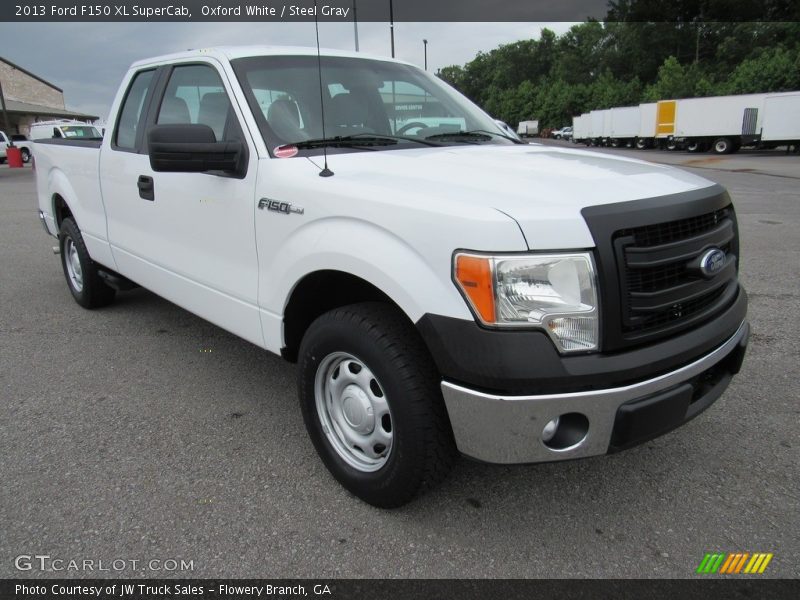 Oxford White / Steel Gray 2013 Ford F150 XL SuperCab