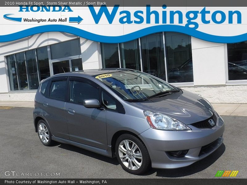 Storm Silver Metallic / Sport Black 2010 Honda Fit Sport