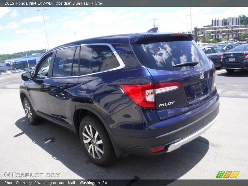 Obsidian Blue Pearl / Gray 2019 Honda Pilot EX AWD