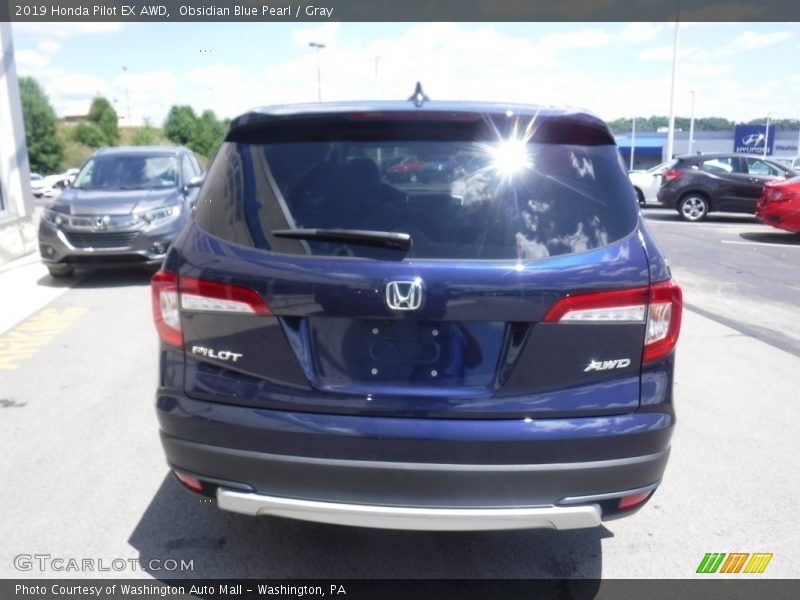 Obsidian Blue Pearl / Gray 2019 Honda Pilot EX AWD