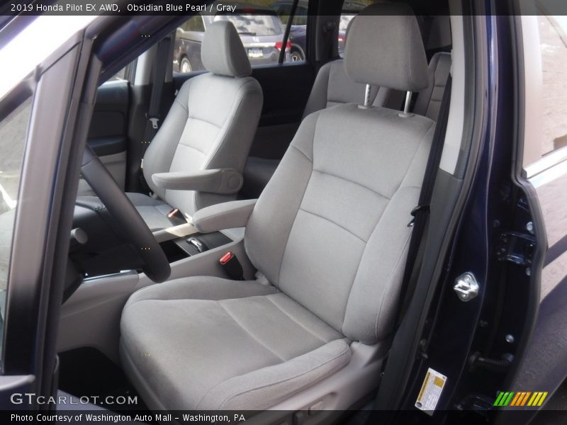 Obsidian Blue Pearl / Gray 2019 Honda Pilot EX AWD