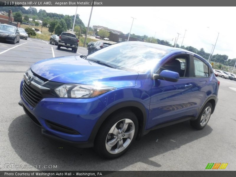 Aegean Blue Metallic / Black 2018 Honda HR-V LX AWD