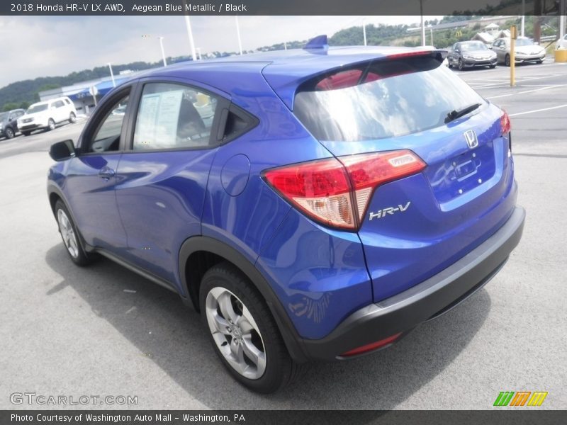 Aegean Blue Metallic / Black 2018 Honda HR-V LX AWD