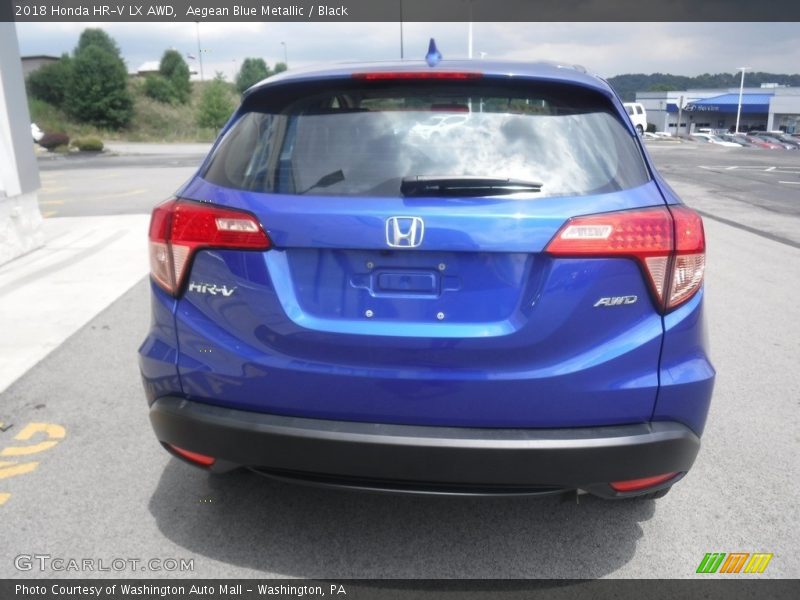 Aegean Blue Metallic / Black 2018 Honda HR-V LX AWD