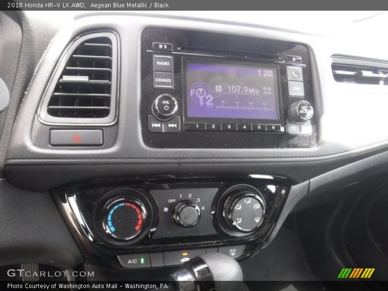Aegean Blue Metallic / Black 2018 Honda HR-V LX AWD