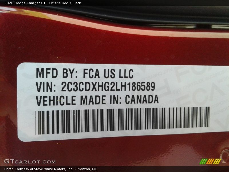 Octane Red / Black 2020 Dodge Charger GT