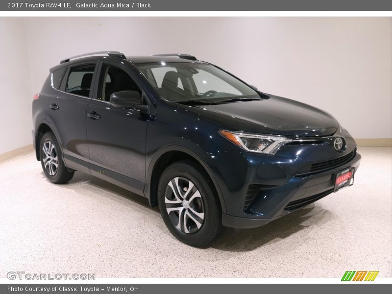 Galactic Aqua Mica / Black 2017 Toyota RAV4 LE