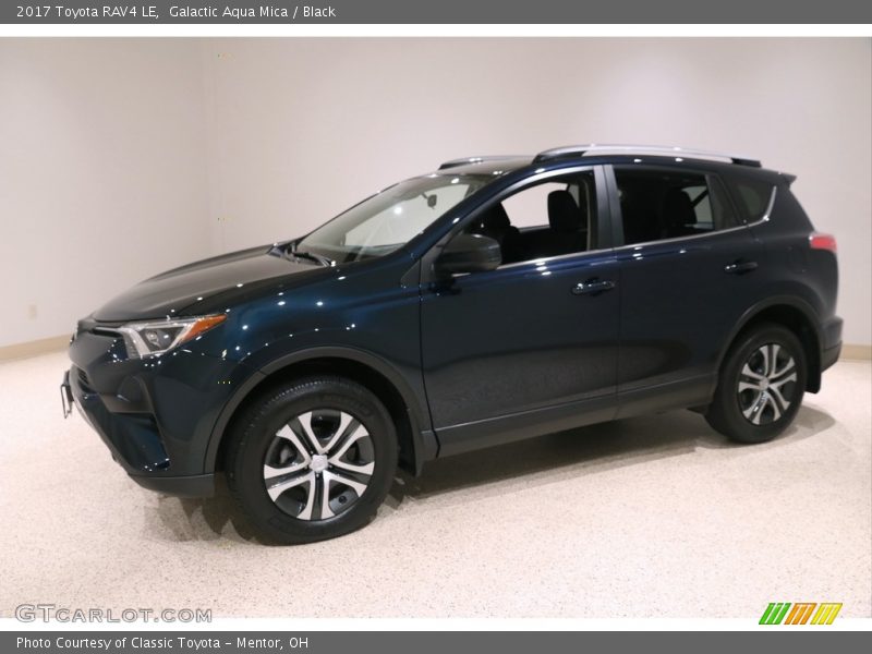 Galactic Aqua Mica / Black 2017 Toyota RAV4 LE