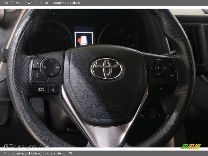 Galactic Aqua Mica / Black 2017 Toyota RAV4 LE