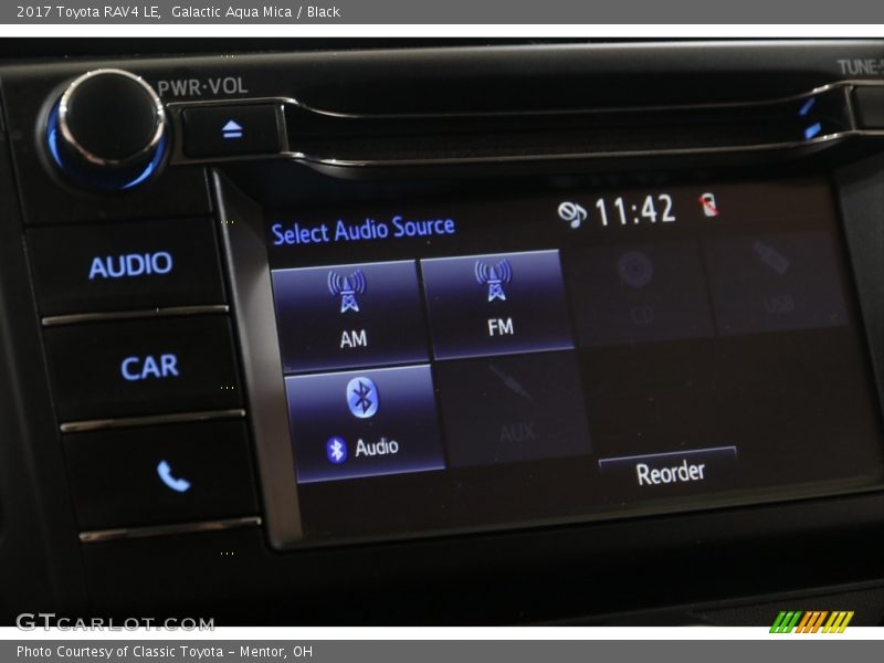 Galactic Aqua Mica / Black 2017 Toyota RAV4 LE