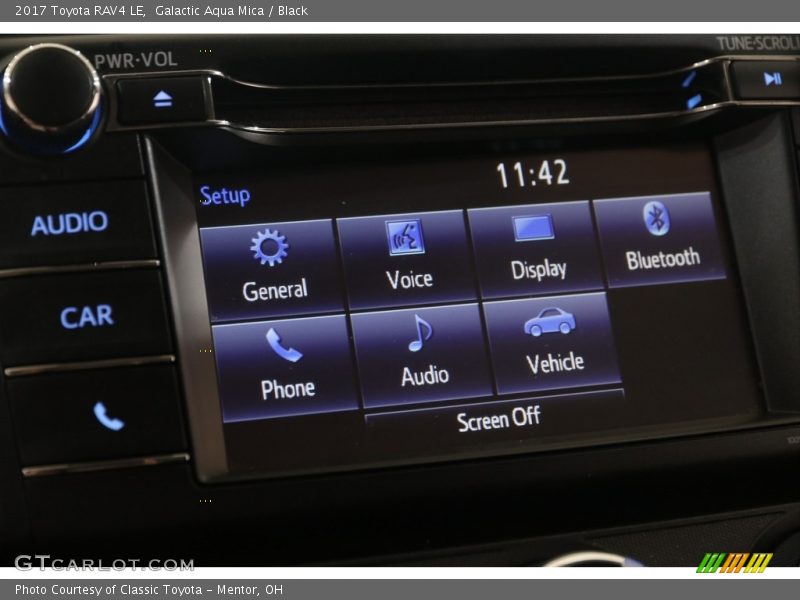 Galactic Aqua Mica / Black 2017 Toyota RAV4 LE
