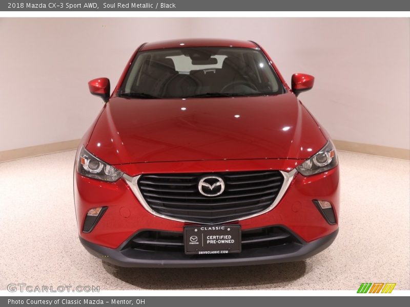 Soul Red Metallic / Black 2018 Mazda CX-3 Sport AWD