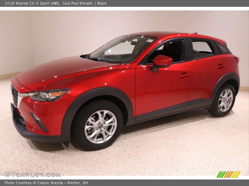 Soul Red Metallic / Black 2018 Mazda CX-3 Sport AWD