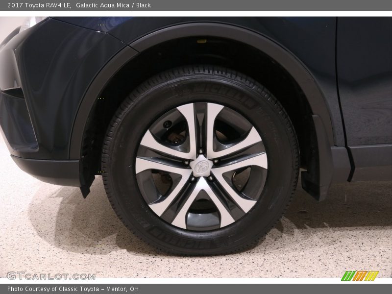 Galactic Aqua Mica / Black 2017 Toyota RAV4 LE