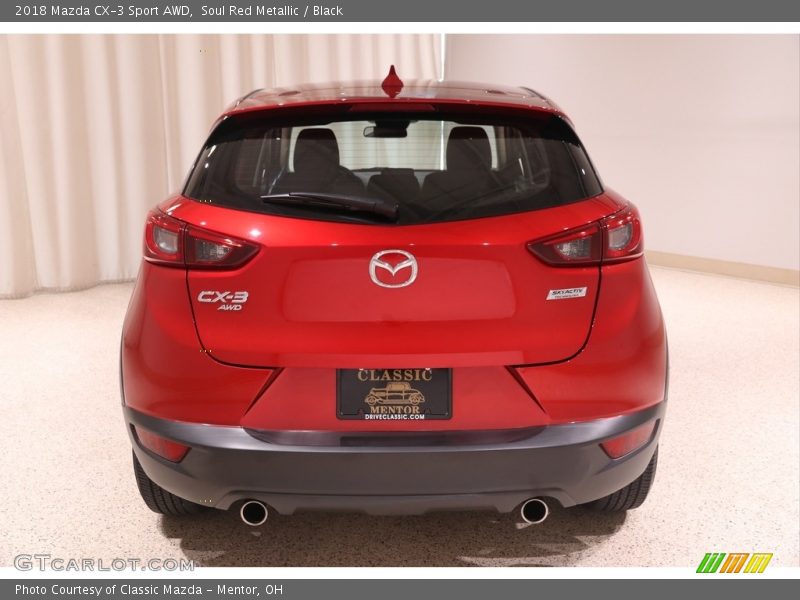 Soul Red Metallic / Black 2018 Mazda CX-3 Sport AWD