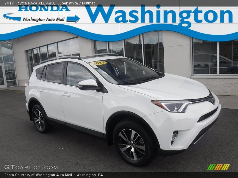 Super White / Nutmeg 2017 Toyota RAV4 XLE AWD
