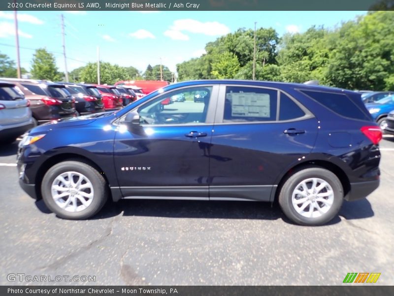 Midnight Blue Metallic / Ash Gray 2020 Chevrolet Equinox LS AWD