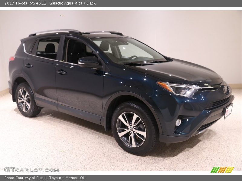 Galactic Aqua Mica / Black 2017 Toyota RAV4 XLE