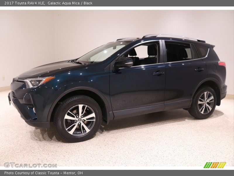 Galactic Aqua Mica / Black 2017 Toyota RAV4 XLE