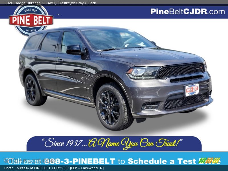 Destroyer Gray / Black 2020 Dodge Durango GT AWD