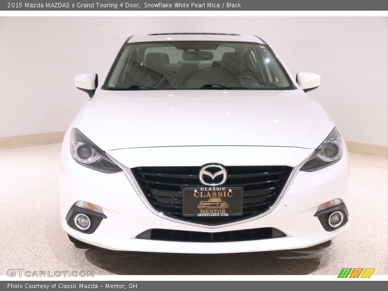 Snowflake White Pearl Mica / Black 2015 Mazda MAZDA3 s Grand Touring 4 Door