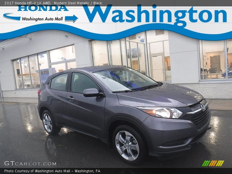 Modern Steel Metallic / Black 2017 Honda HR-V LX AWD