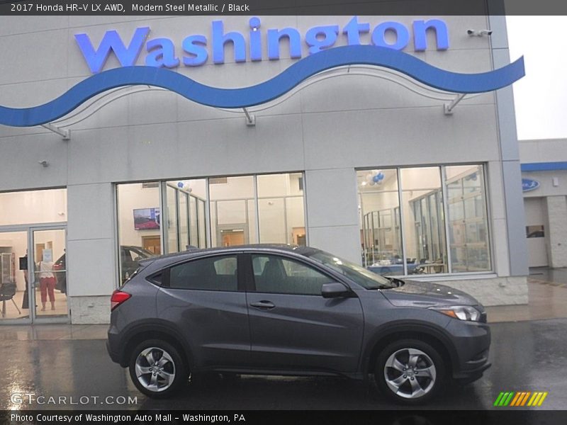 Modern Steel Metallic / Black 2017 Honda HR-V LX AWD