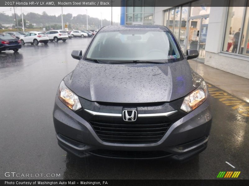 Modern Steel Metallic / Black 2017 Honda HR-V LX AWD