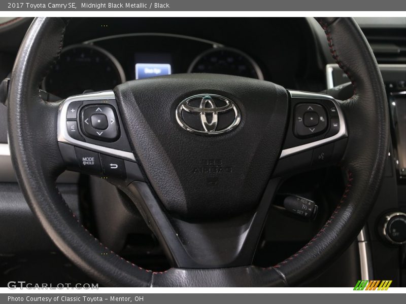 Midnight Black Metallic / Black 2017 Toyota Camry SE