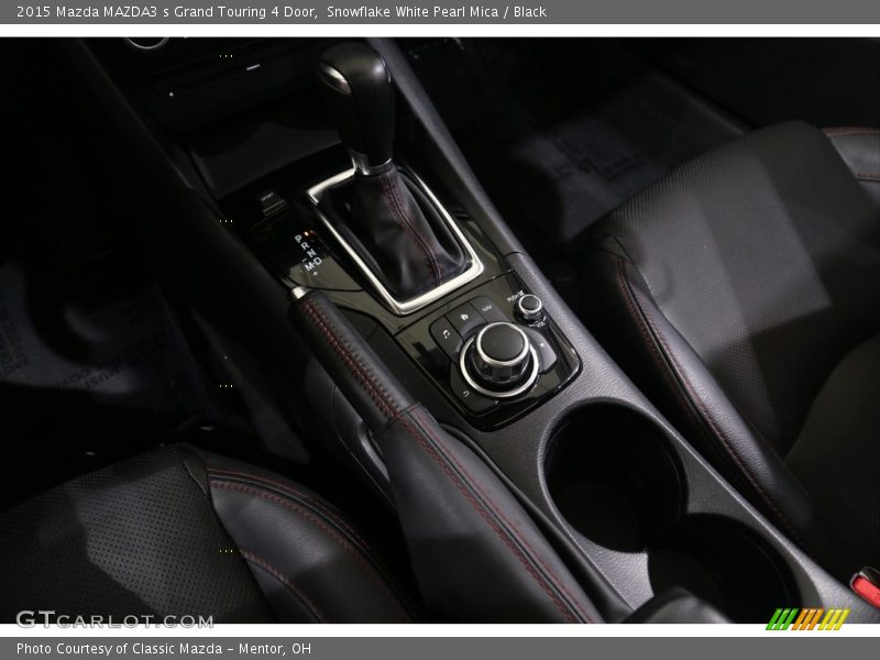 Snowflake White Pearl Mica / Black 2015 Mazda MAZDA3 s Grand Touring 4 Door