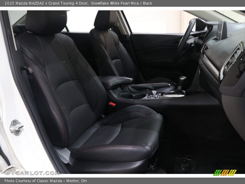 Snowflake White Pearl Mica / Black 2015 Mazda MAZDA3 s Grand Touring 4 Door