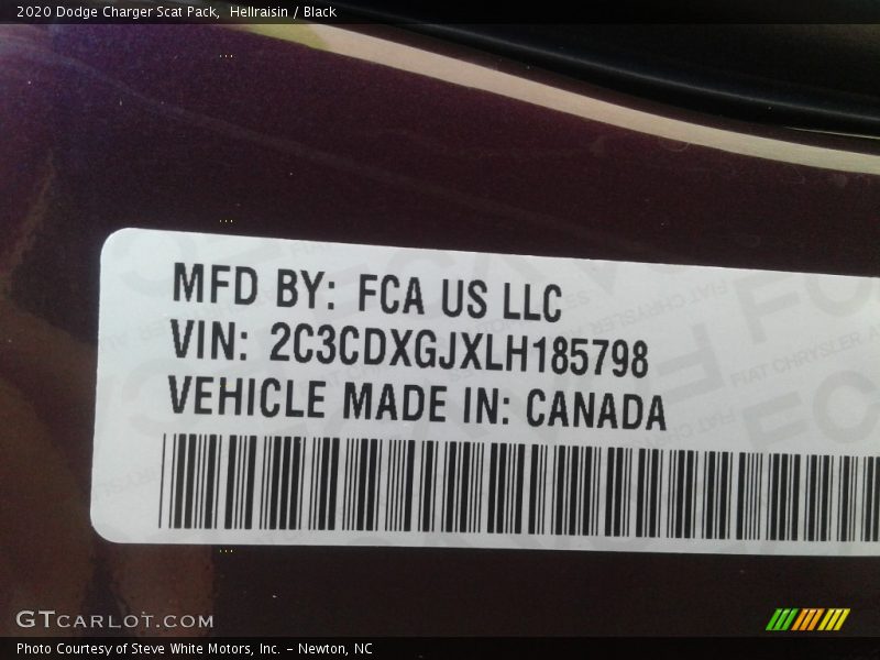 Hellraisin / Black 2020 Dodge Charger Scat Pack