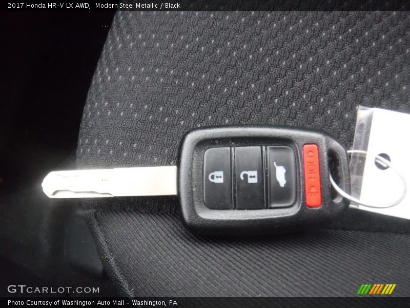 Modern Steel Metallic / Black 2017 Honda HR-V LX AWD