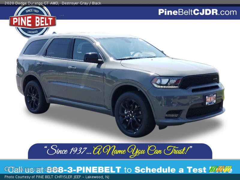 Destroyer Gray / Black 2020 Dodge Durango GT AWD